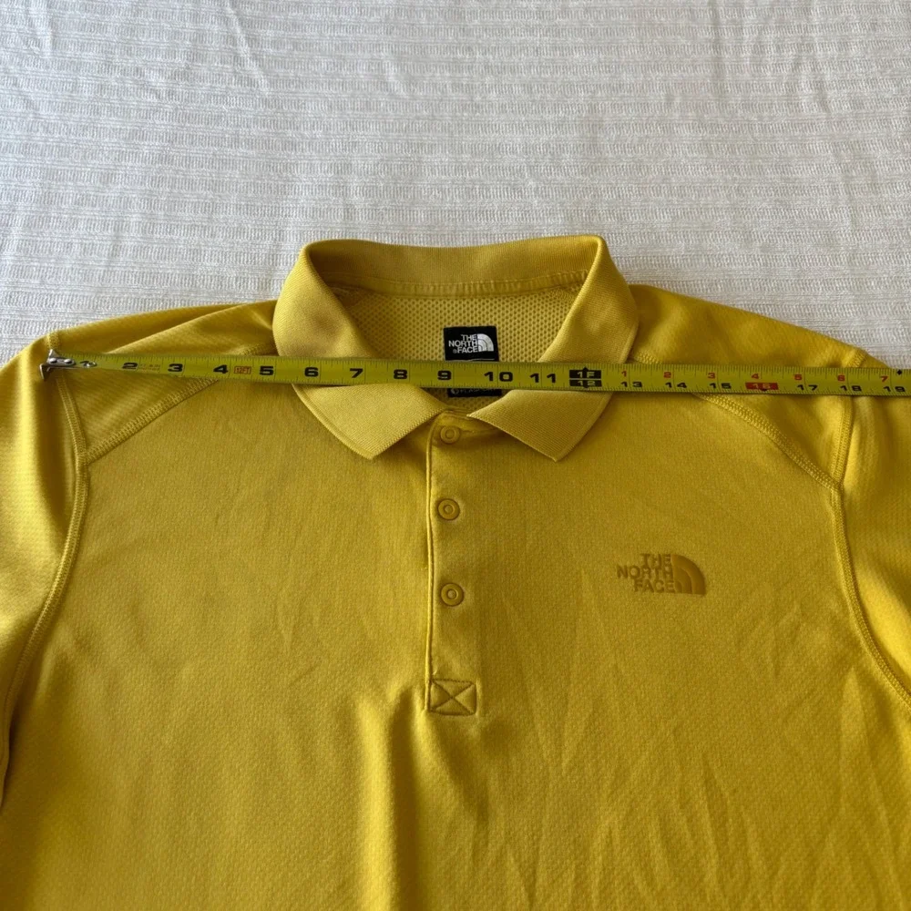 The North Face Mens FlashDry Polo Shirt Yellow Short Sleeve XL NF0A2UN2